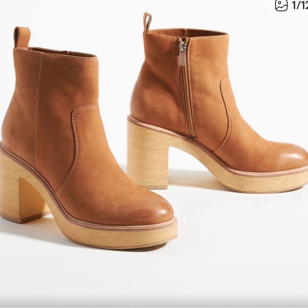 Dolce Vita Cecile leather Tan Ankle Boots